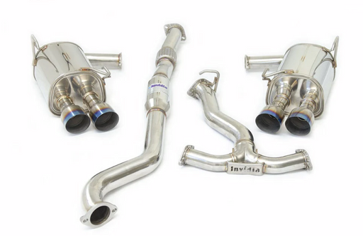 Invidia Q300 Cat Back Exhaust w/ Single Layer Titanium Burnt Tips Subaru 2022-2024 WRX | HS22WRXG2T