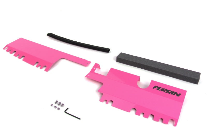 Perrin Radiator Shroud Hyper Pink With OEM Intake Scoop (PSP-ENG-512-4HP) | Subaru WRX 2015-2021 / STI 2015-2021