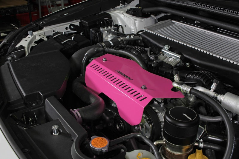 Perrin Pulley Cover Hyper Pink (PSP-ENG-153HP) | Subaru WRX 2022-2025