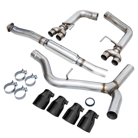 AWE Track Edition Cat Back Exhaust Diamond Black Tips Sedan (3020-43066) | Subaru WRX 2011-2021 / STI 2011-2021