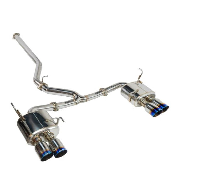 Remark Sports Touring Non Resonated Cat Back 4 Inch Burnt Stainless Tips Subaru 2022-2024 WRX | RK-C4076S-02T