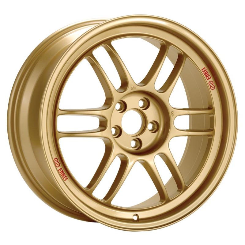 Enkei RPF1 17x8 5x100 45mm Offset 73mm Bore Gold Wheel Subaru 2002-2014 WRX / 2004 STI | 3797808045GG