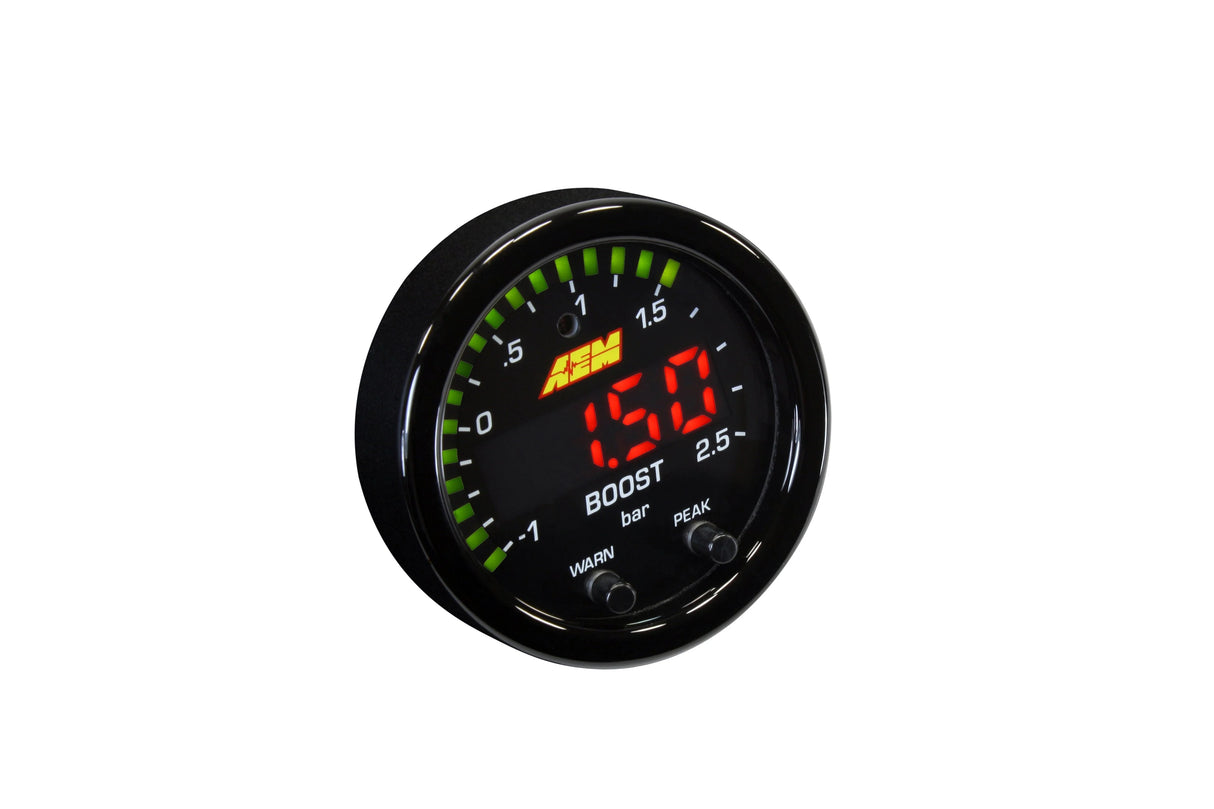 AEM X-Series Boost Pressure Gauge -30inHg 35psi (30-0306)