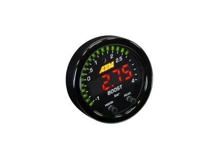 AEM X-Series Boost Pressure Gauge Kit -30inHg 60psi (30-0308)