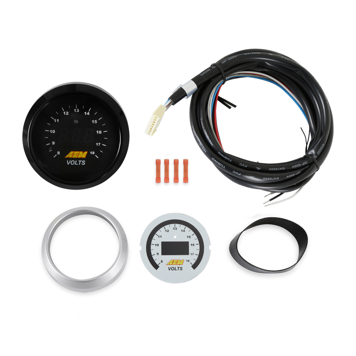 AEM 52mm Digital Voltmeter Gauge 8-18V (30-4400)