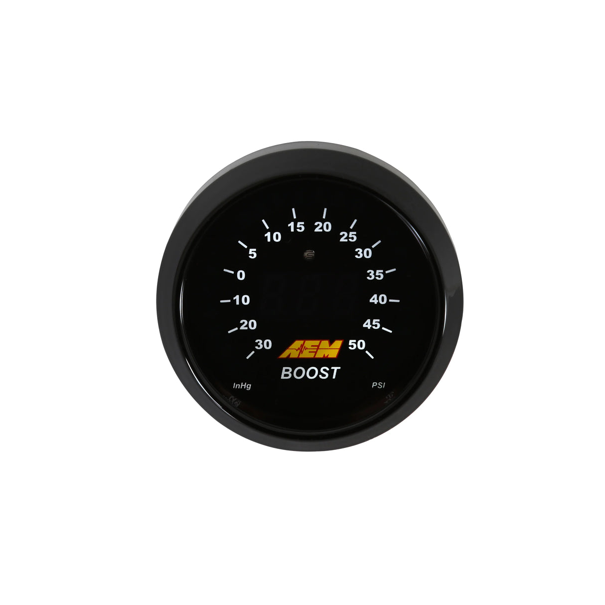 AEM 52mm Digital Boost And Vacuum Gauge -30inHg - 50 PSI (30-4408)