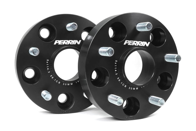 PERRIN Subaru 30mm Wheel Spacers 5x114.3 BP w/56mm Hub - Black