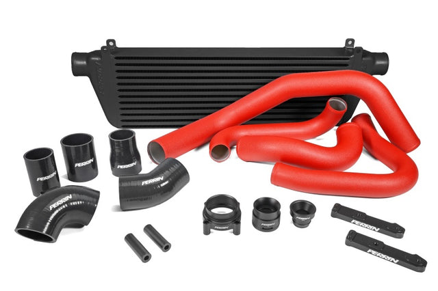 Perrin Performance Front Mount Intercooler Kit Black Core Red Pipes Subaru 2022-2025 WRX | PSP-ITR-441BK/RD