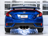 AWE Touring Edition Exhaust w/ Front Pipe Dual Diamond Black Tips 2017-2020 Honda Civic Si | 3015-33122