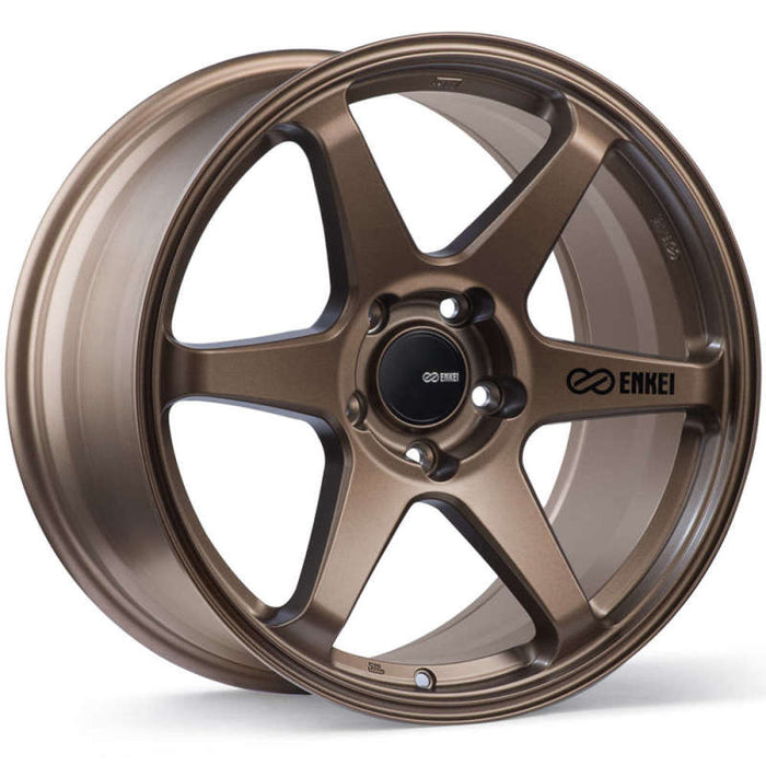 Enkei T6R 18x8.5 5x100 45mm Offset 72.6mm Bore Matte Bronze Wheel | 539-885-8045ZP