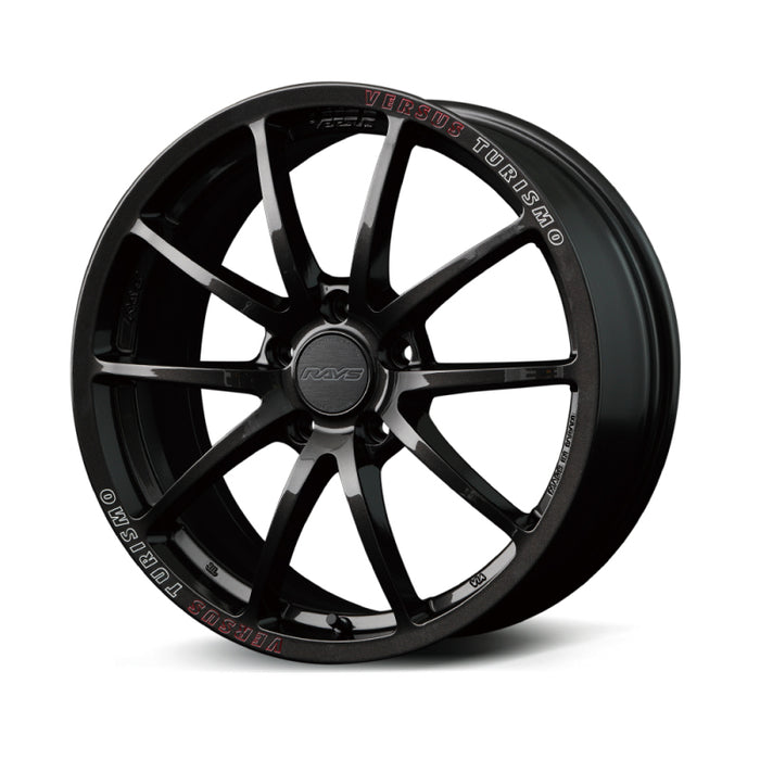 Versus VT125S 18X9.5 +38 5-114.3 Super Dark Gunmetal/MC/RAP (Red Clear) | WT1X38EA8J