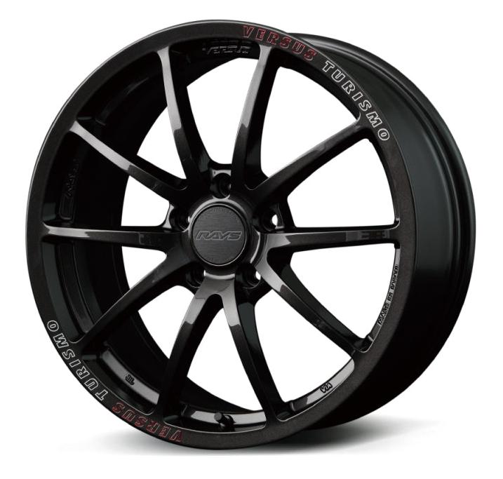 Versus VT125S 18X9.5 5x100 38mm Offset Super Dark Gunmetal/MC/RAP (Red Clear) | WT1X38DA8J