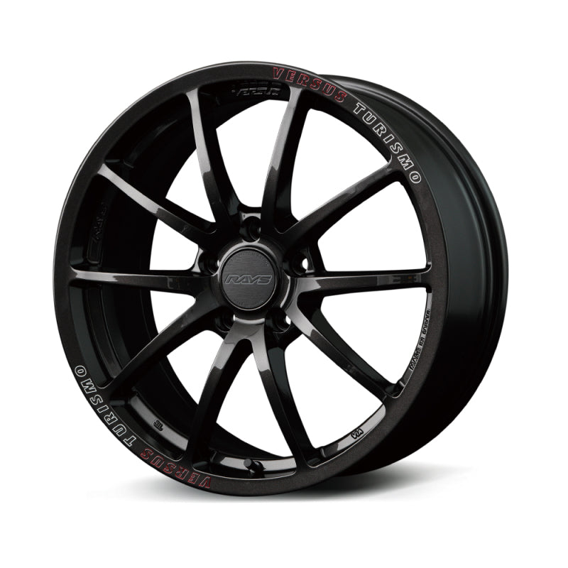 Versus VT125S 18X9.5 +38 5-100 Super Dark Gunmetal/MC/RAP (Red Clear) | WT1X38DA8J