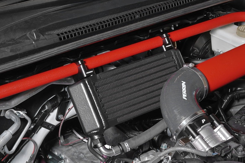 Perrin Performance Oil Cooler Kit Black Manual Top Mount Requires FMIC and Perrin Front Strut bar Subaru 2022-2025 WRX | PSP-OIL-151