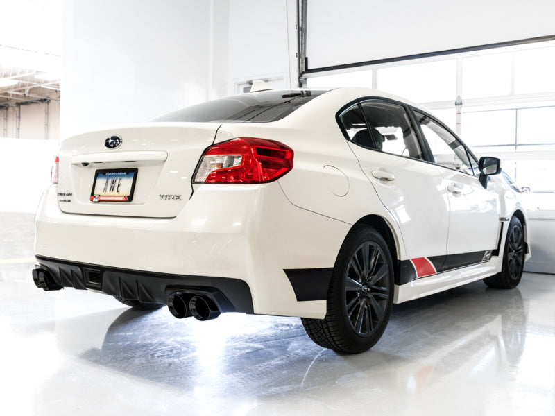 AWE Track Edition Cat Back Exhaust Diamond Black Tips (SEDAN) Subaru 2011-2021 WRX / 2011-2021 STI | 3020-43066