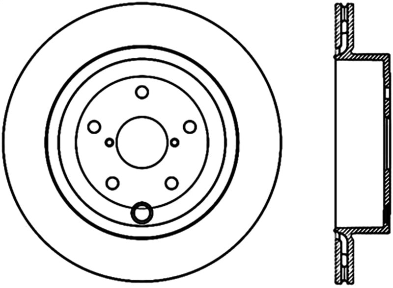 StopTech Cyrostop Premium High Carbon Rear Brake Rotor Subaru 2008-2017 STI | 125.47030CRY