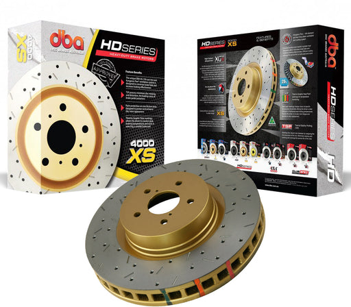 DBA 4000 Series Rear Rotor Drilled And Slotted Subaru 2002-2005 WRX | 4644XS