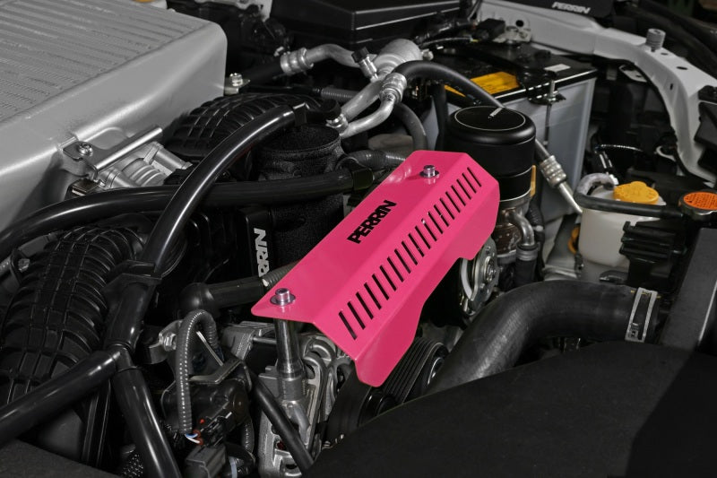 Perrin Performance Pulley Cover Hyper Pink compatible w/ Perrin AOS Subaru 2022-2025 WRX / 2018-2025 Crosstrek | PSP-ENG-154HP