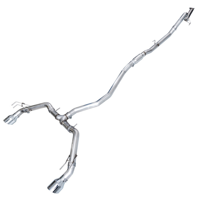 AWE Track Edition Cat Back Exhaust Dual Chrome Silver Tips 2022-2024 Honda Civic Si / 2023-2024 Acura Integra | 3020-32331