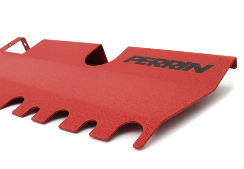 Perrin Radiator Shroud Red Without OEM Intake Scoop (PSP-ENG-512-2RD) | Subaru WRX 2015-2021 / STI 2015-2021