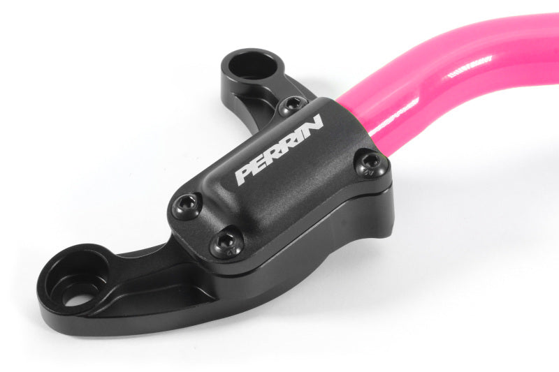 Perrin Front Strut Tower With Billet Feet Hyper Pink (PSP-ENG-061HP) | Subaru WRX 2022-2025