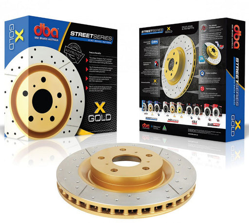 DBA Street Series Front Drilled And Slotted Rotor Subaru 2004-2017 STI | 654X-10