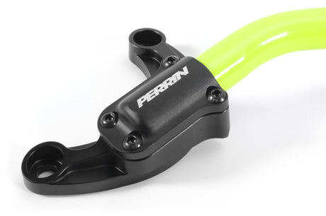 Perrin Front Strut Tower With Billet Feet Neon Yellow (PSP-ENG-061NY) | Subaru WRX 2022-2025