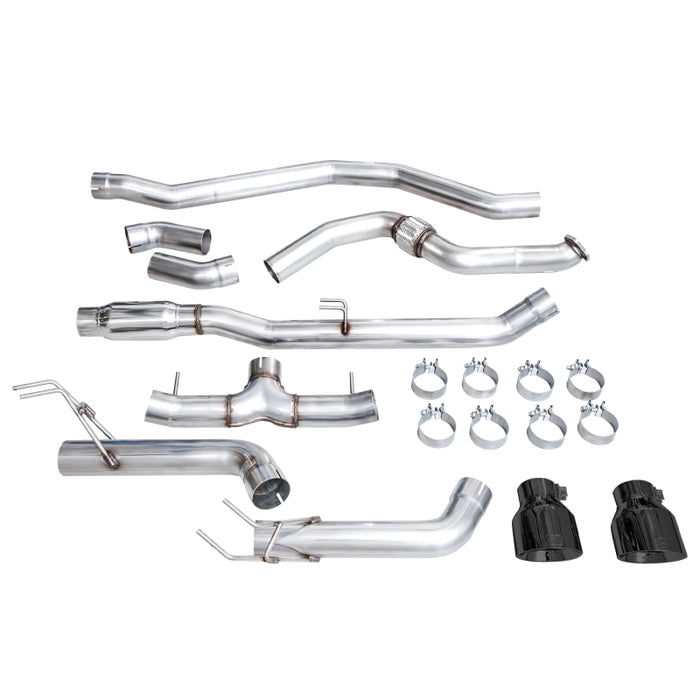 AWE Track Edition Cat Back Exhaust Dual Diamond Black Tips 2022-2024 Honda Civic Si / 2023-2024 Acura Integra | 3020-33331