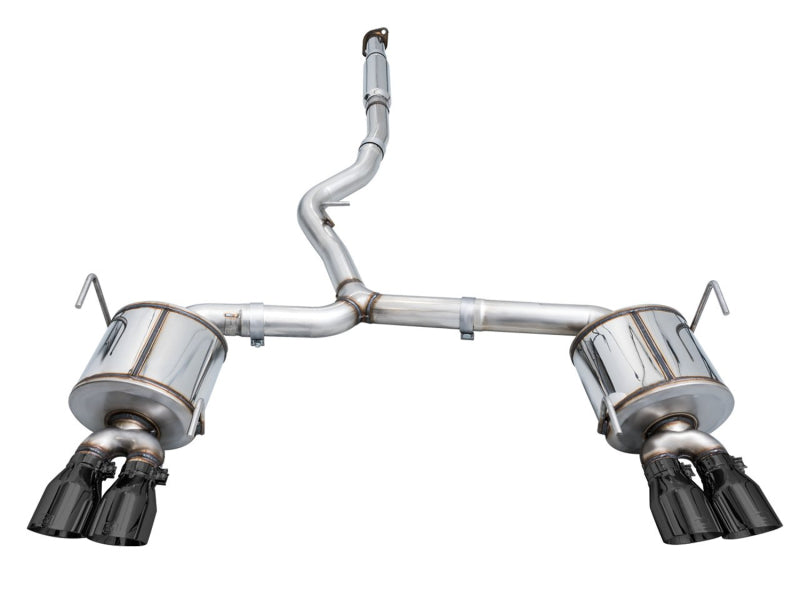 AWE Touring Edition Cat Back Exhaust Diamond Black Tips Subaru 2022-2024 WRX | 3015-43979