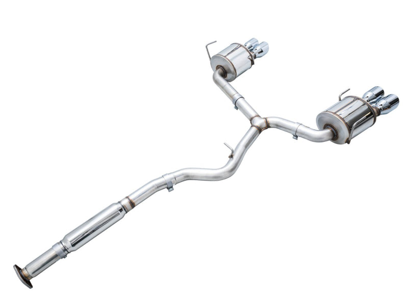 AWE Touring Edition Cat Back Exhaust Chrome Silver Tips Subaru 2022-2024 WRX | 3015-42979