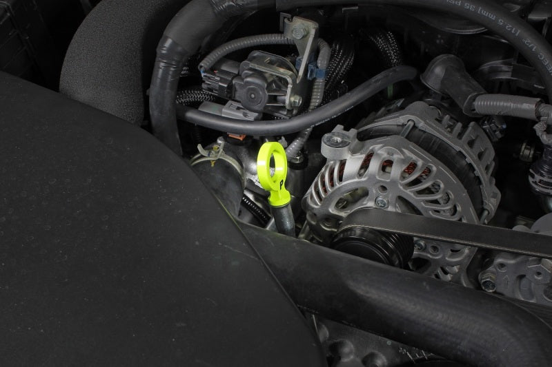 Perrin Aluminum Loop Style Dip Stick Handle Neon Yellow (PSP-ENG-721NY) | WRX / BRZ / FR-S / GT86 / GR86 / Ascent / Forester XT / Crosstrek