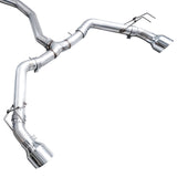 AWE Track Edition Cat Back Exhaust Dual Chrome Silver Tips 2022-2024 Honda Civic Si / 2023-2024 Acura Integra | 3020-32331