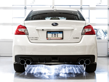 AWE Touring Edition Cat Back Exhaust Chrome Silver Tips (3015-42098) | Subaru WRX 2015-2021