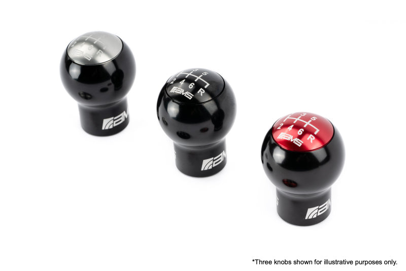 AMS Performance Billet Aluminum Shift Knob 6-Speed With Red, Black, or Gunmetal Changeable Color Caps (AMS.50.06.0002-1) | Subaru WRX 2015-2024 / STI 2004-2021