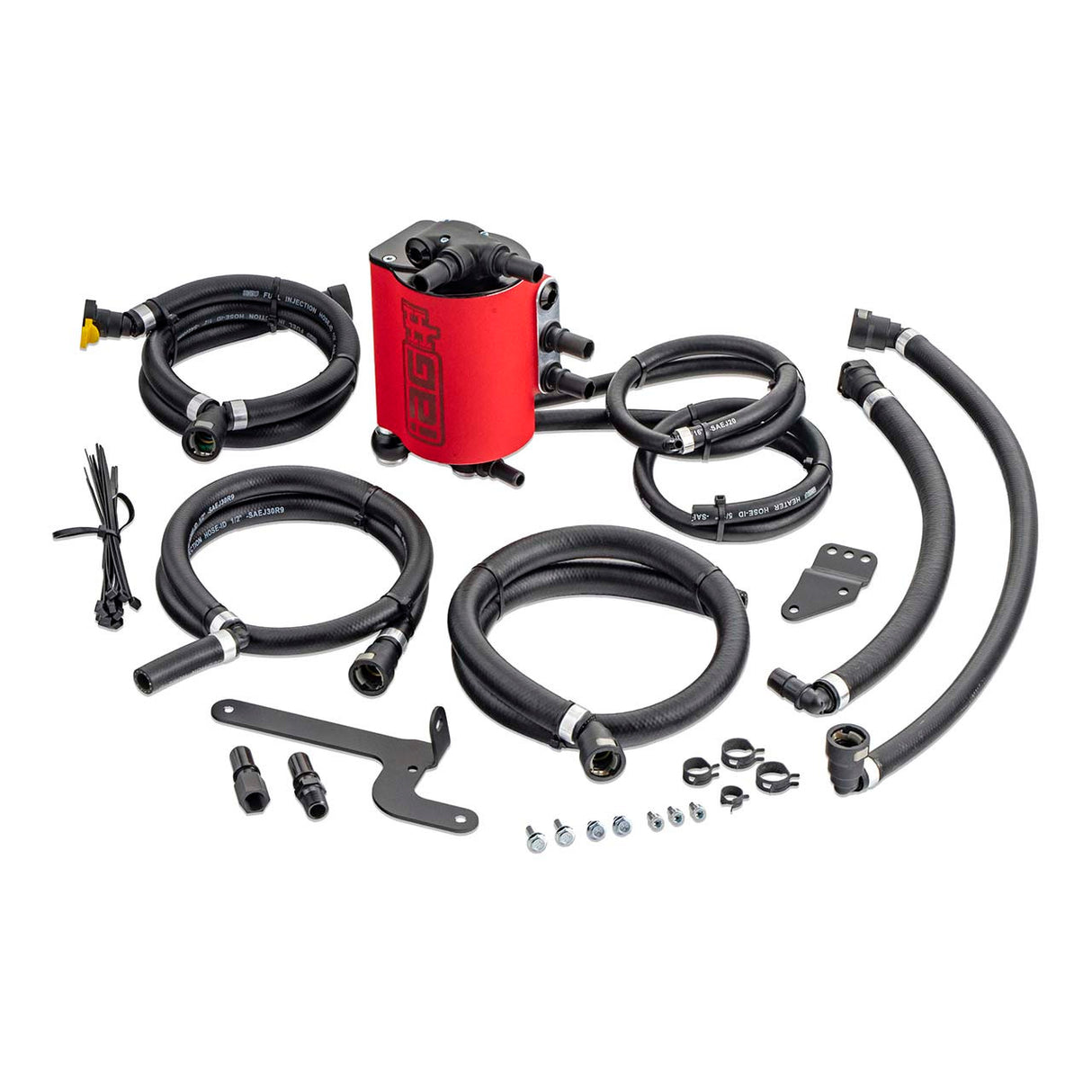 IAG Performance Air / Oil Separator (AOS) Red Subaru 2015-2021 WRX / 2014-2018 Forester XT | IAG-ENG-7187RD
