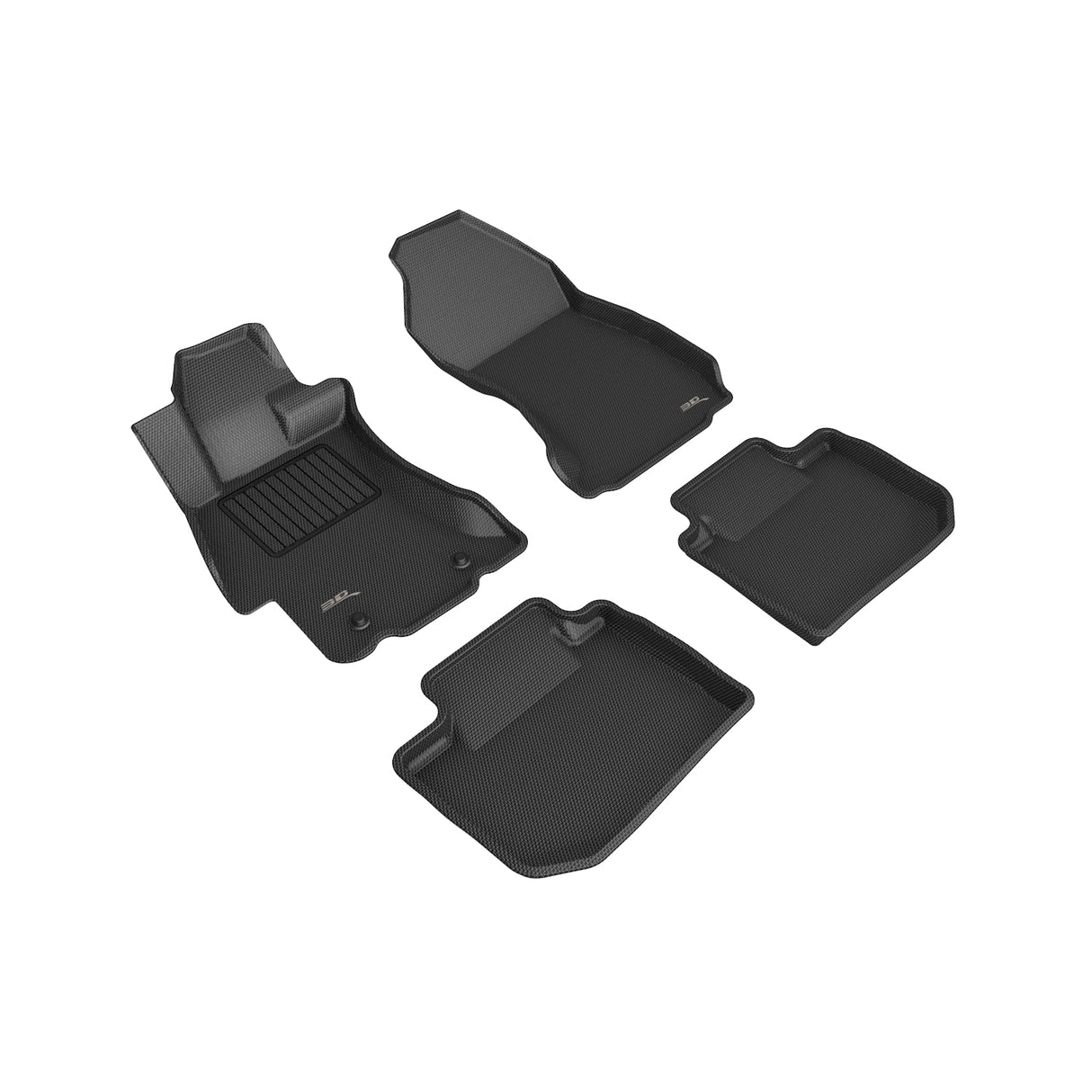 3D MAXpider Kagu Front And Rear All Weather Floor Liners Black (L1SB00801509) | Subaru Impreza 2012-2017 / Crosstrek XV 2013-2017