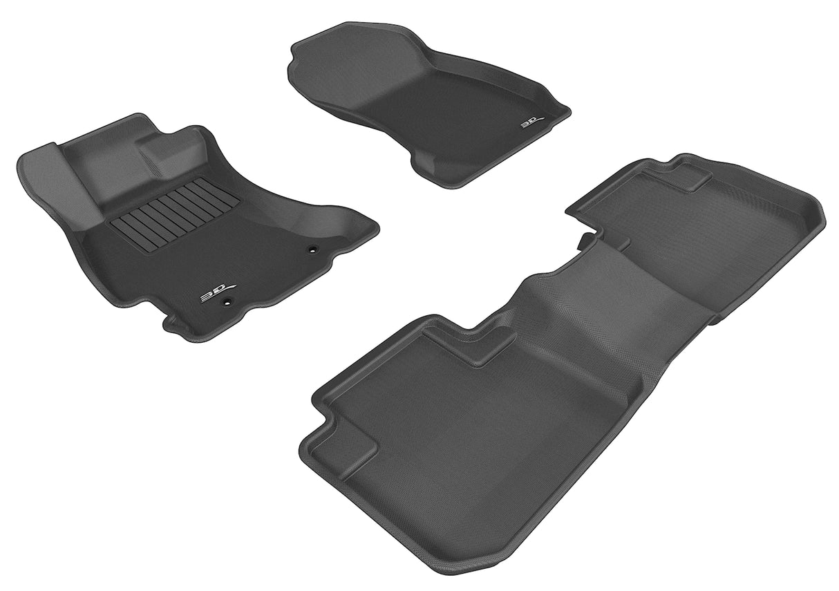 3D MAXpider Kagu Front And Rear All Weather Floor Liners Black (L1SB00901509) | Subaru Forester XT 2014-2018