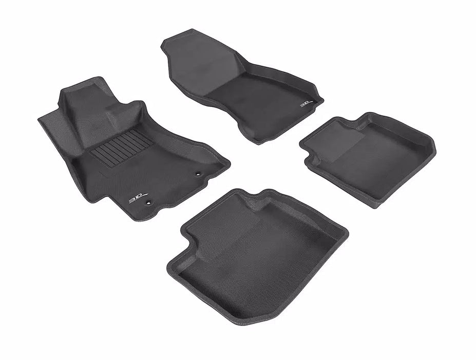 3D MAXpider Kagu Front And Rear Floormats Black Subaru 2015-2021 WRX / 2015-2021 STI | L1SB02001509