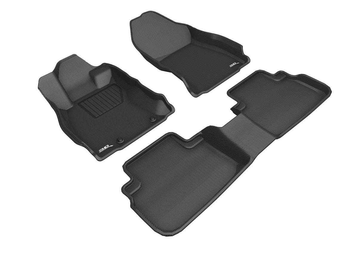 3D MAXpider Kagu Front And Rear All Weather Floor Liners Black (L1SB02401509) | Subaru Forester 2019-2023