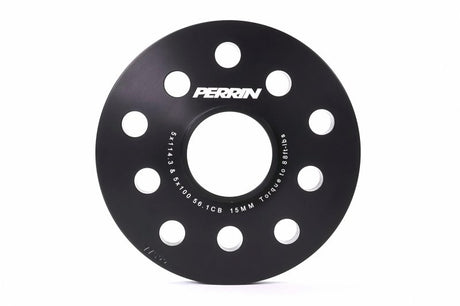 Perrin Wheel Spacers 15mm For 5x100 And 5x114.3 Bolt Pattern 56mm Hub Centric Set of 2 Black (PSP-WHL-115BK) | Subaru WRX / STI / BRZ / Forester XT / Legacy GT / Legacy XT / Outback XT / Crosstrek / Ascent / Scion FR-S / Toyota GT86 / GR86