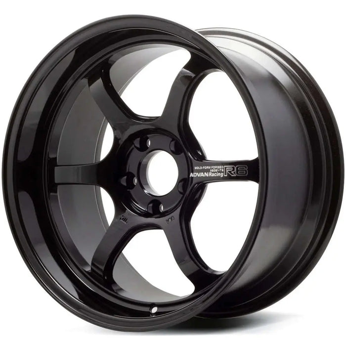 Advan R6 18x9.5 5x114.3 29mm Offset Racing Titanium Black Wheel | YA68J29ETB