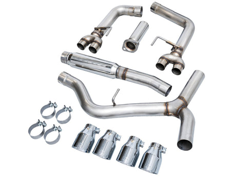 AWE Track Edition Cat Back Exhaust Chrome Silver Tips (3020-42979) | Subaru WRX 2022-2025