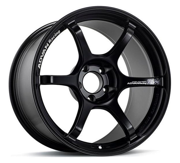 Advan RG-4 18x9.5 5x114.3 35mm Offset 73mm Bore Semi Gloss Black Wheel | YA48J35ESB