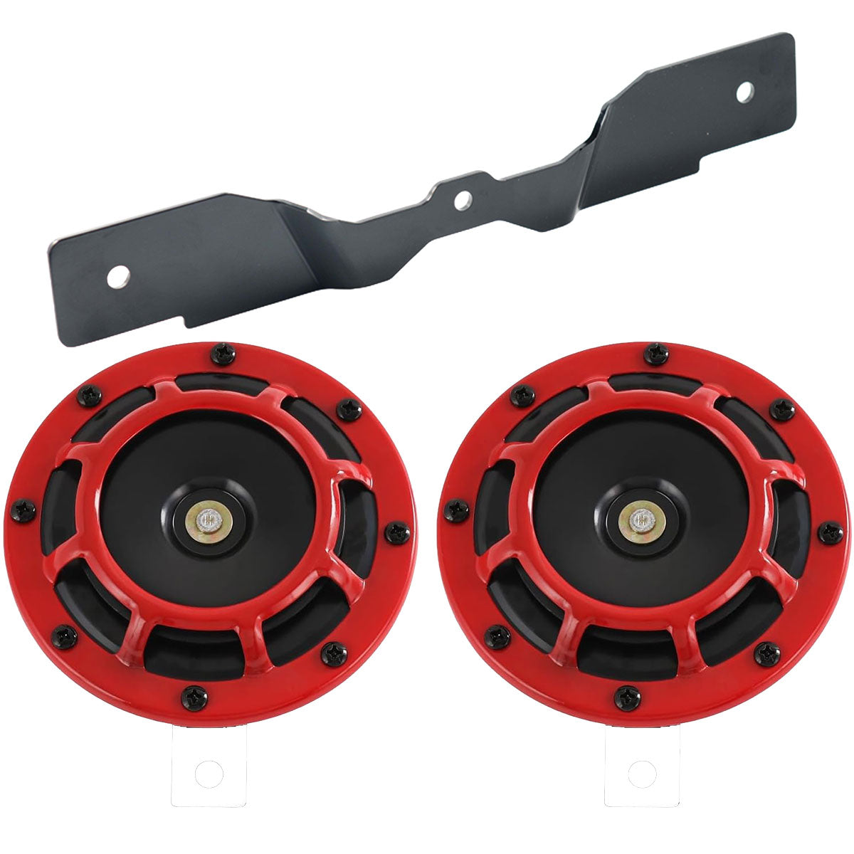 JNA Performance Horn Mounting Bracket w/ Red Horns Subaru 2002-2014 WRX / 2004-2014 STI