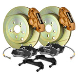 Brembo GT BBK 2 Piston Gold Calipers Slotted Brake Kit Rear (Manual Parking Brake Only) Subaru 2015-2021 WRX | 2E5.5003A4