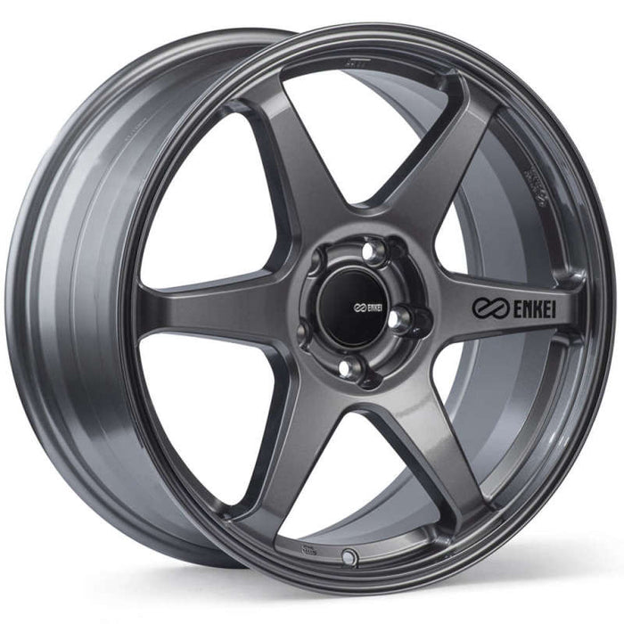 Enkei T6R 18x9.5 5x100 45mm Offset 72.6mm Bore Gloss Gunmetal Wheel | 539-895-8045GM