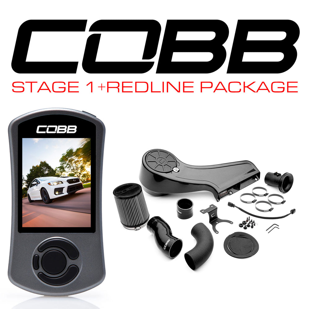 Cobb Tuning Stage 1+ Power Package Redline Carbon Fiber Edition Subaru 2015-2021 WRX | SUB0040W1P-RED