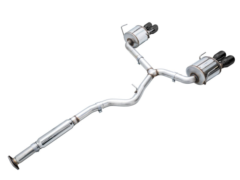 AWE Touring Edition Cat Back Exhaust Diamond Black Tips Subaru 2022-2024 WRX | 3015-43979