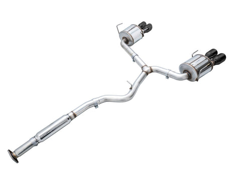AWE Touring Edition Cat Back Exhaust Diamond Black Tips (3015-43979) | Subaru WRX 2022-2025