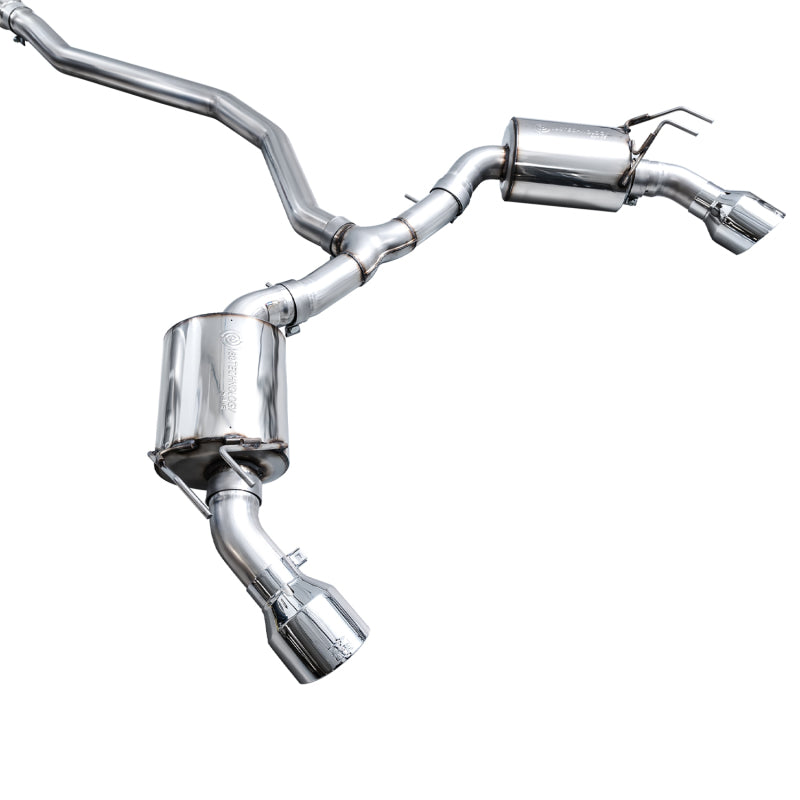 AWE Touring Edition Cat Back Exhaust Dual Chrome Silver Tips 2022-2024 Honda Civic Si / 2023-2024 Acura Integra | 3015-32331